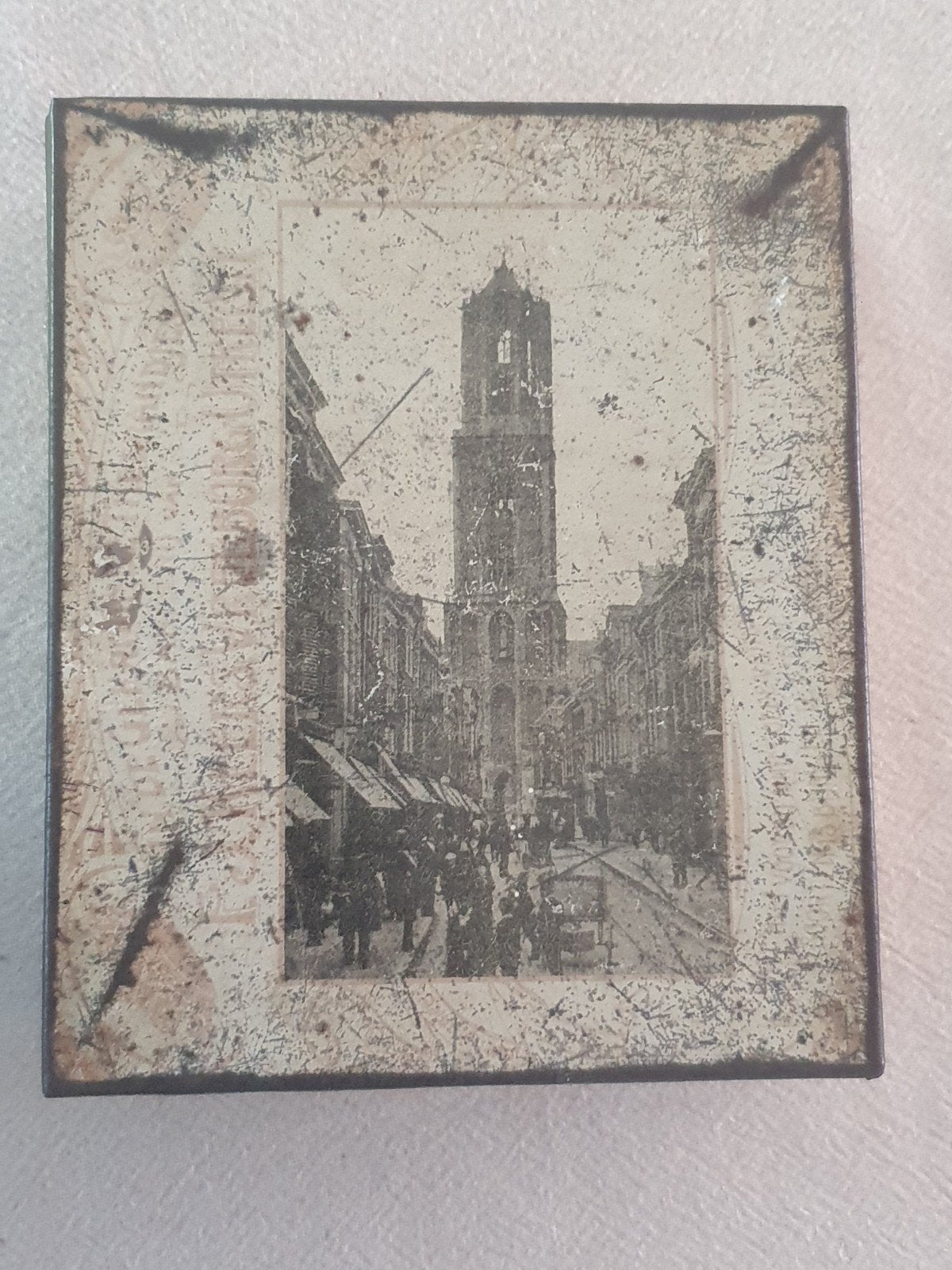 ong 1920 Domtoren Utrecht F J Keers Utrechtsche thee randjes, Verzamelen, Ophalen, Gebruikt, Koek(jes)