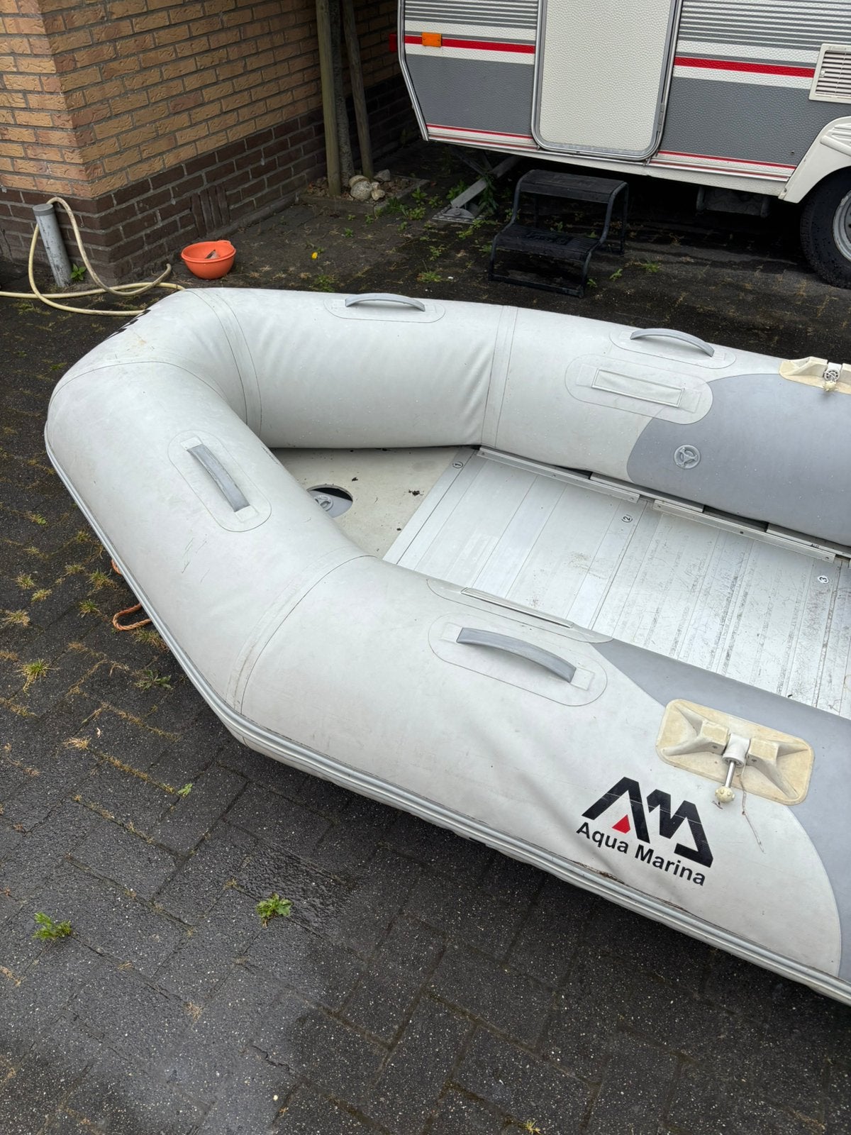 Rubber motor boot harde bodem, Watersport en Boten, Ophalen, Gebruikt, Overige typen, Motorboot
