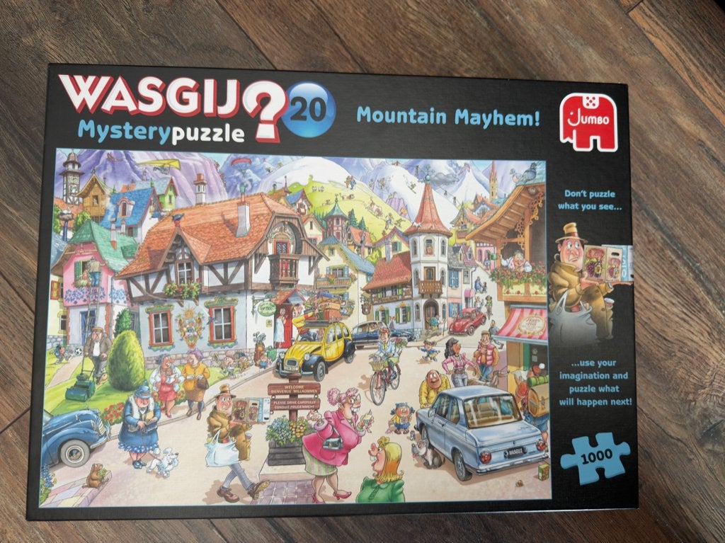 Wasgij puzzel 1000 stukjes Vakantie in de bergen., Ophalen, 500 t/m 1500 stukjes, Zo goed als nieuw, Legpuzzel