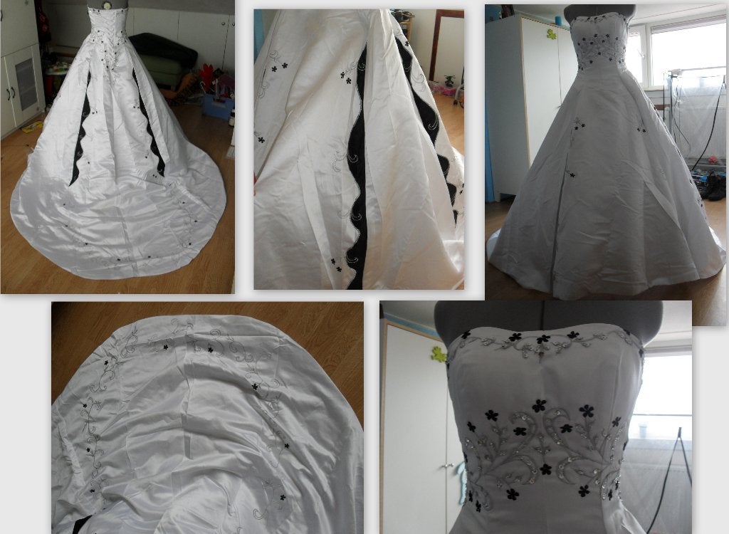 nieuwe bruidsjurk trouwjurk maat 36 wit/zwart, Trouwjurk, Wit, All2wish4, Nieuw