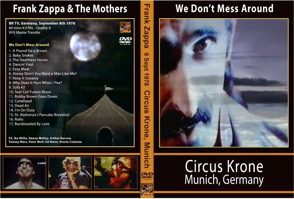Frank Zappa we don't mess around 1978, Cd's en Dvd's, Dvd's | Muziek en Concerten, Alle leeftijden, Verzenden, Nieuw in verpakking