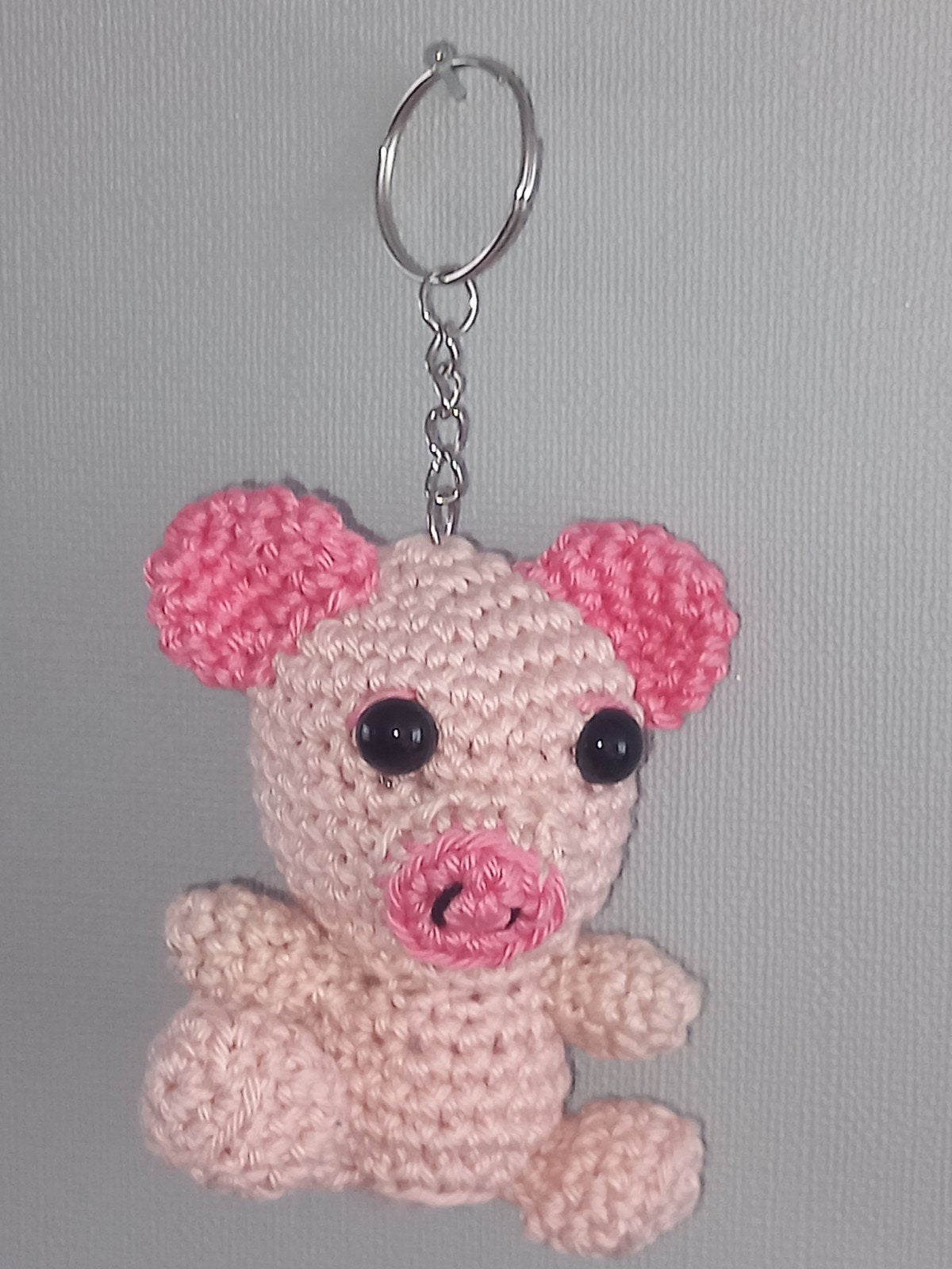 Schattige gehaakte varkentje sleutelhanger, Ophalen of Verzenden, Nieuw, Knuffel of Figuurtje