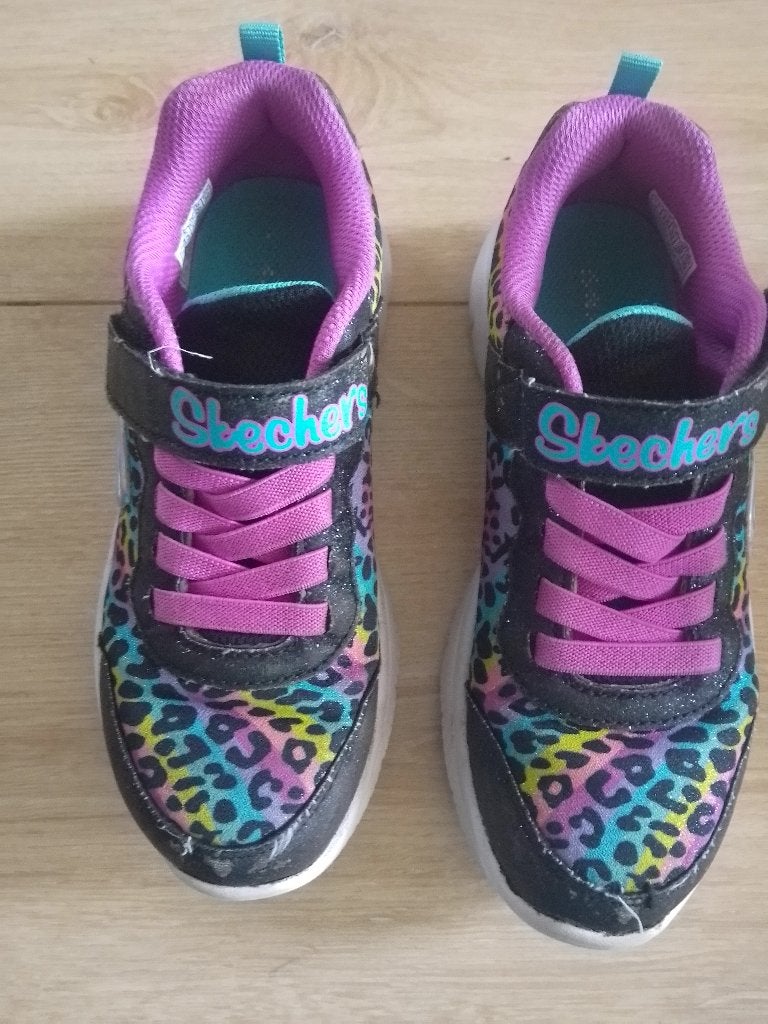 Skechers met rainbow panter print maat 32, Gebruikt, Jongen of Meisje, Schoenen, Skechers