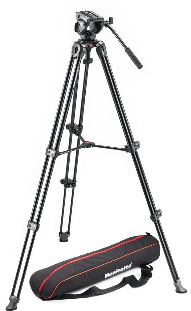 Manfrotto Video Kit MVK500AM professioneel statief + tas, Audio, Tv en Foto, Fotografie | Statieven en Balhoofden, Gebruikt, Met balhoofd