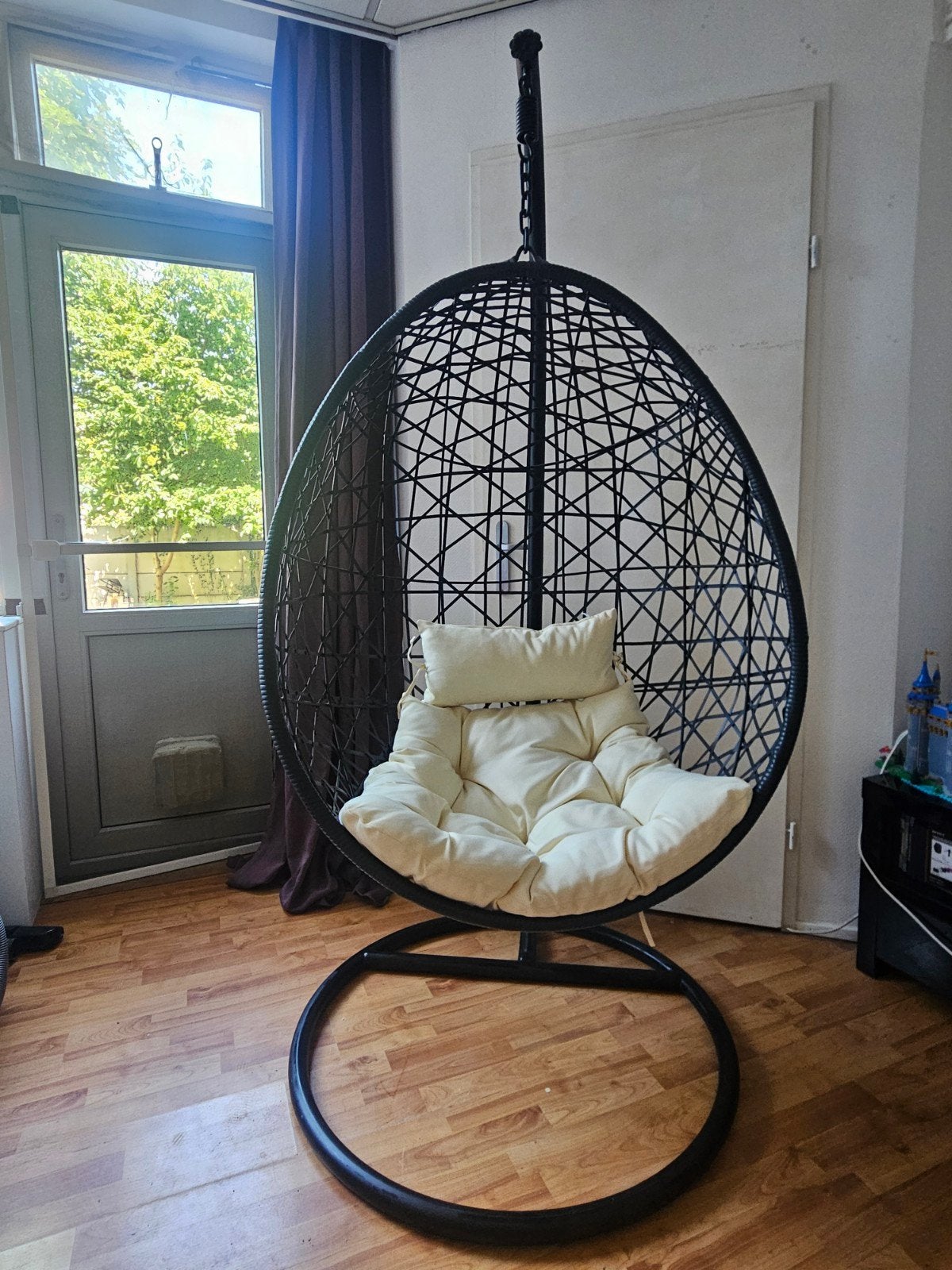 Hangstoel ei, Ophalen, Modern, Comfortabel, Hangstoel, Zwart, Zo goed als nieuw