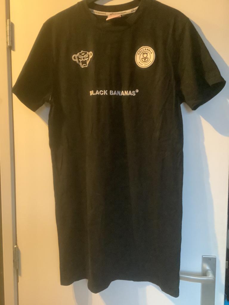 Black Bananas T-shirt jurk Zwart Maat S, Zwart, Ophalen of Verzenden, Zo goed als nieuw, Korte mouw