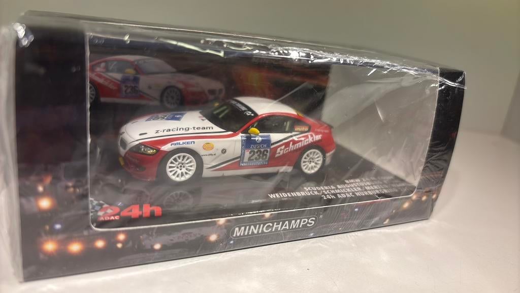 Bmw z4 m coupe 24h Nurburgring minichamps 1.43, Auto, Ophalen of Verzenden, MiniChamps, A