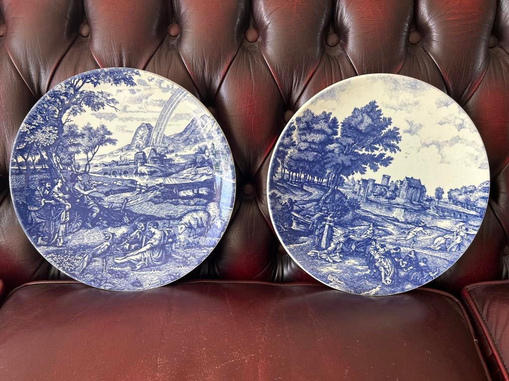 Delfts Blauw Chemkefa Wandborden (2 stuks), Antiek en Kunst, Ophalen