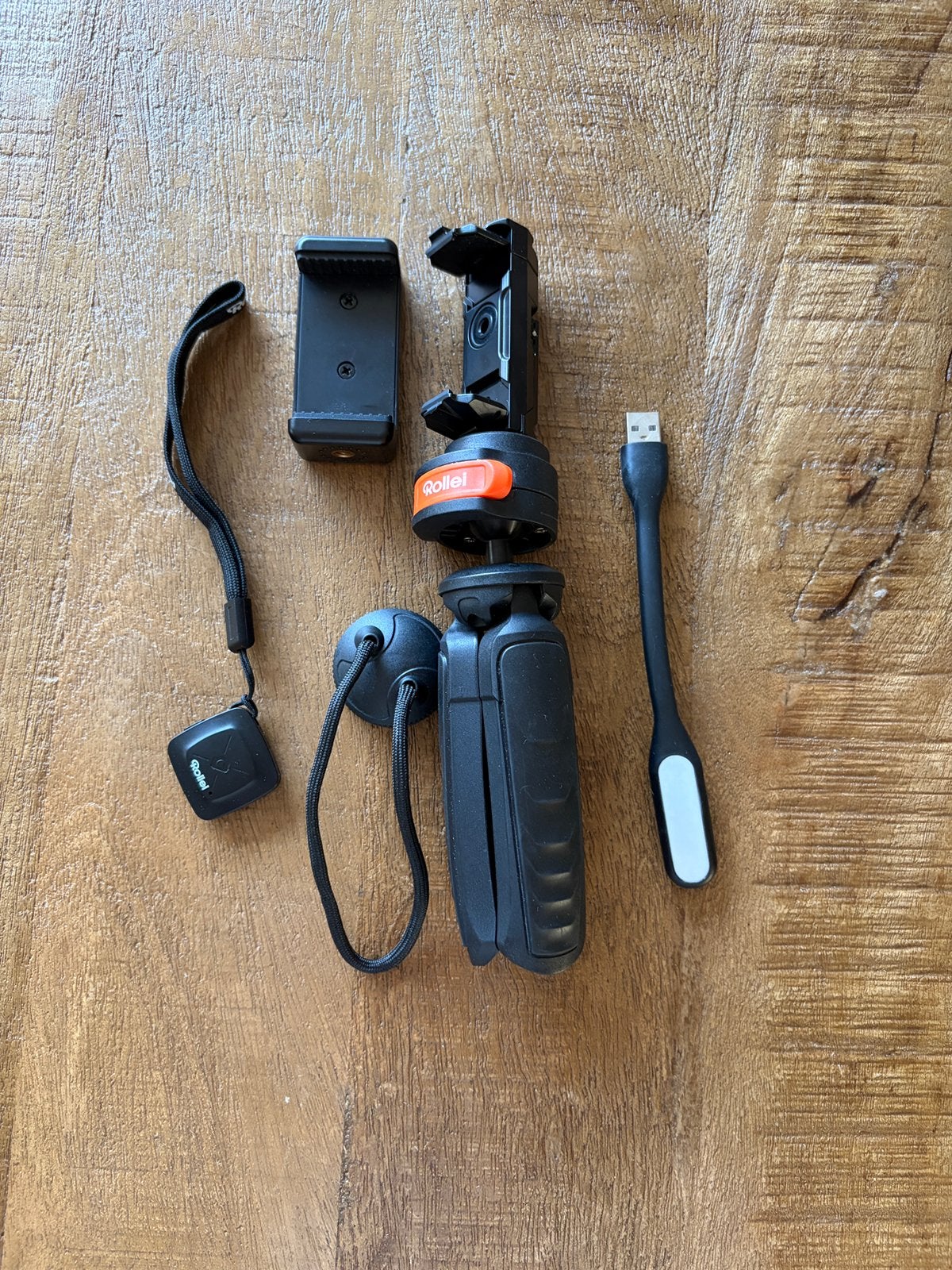 Rollei smartphone statief met afstandsbediening en LED-lamp, Ophalen, Zo goed als nieuw, Overige typen, Samsung