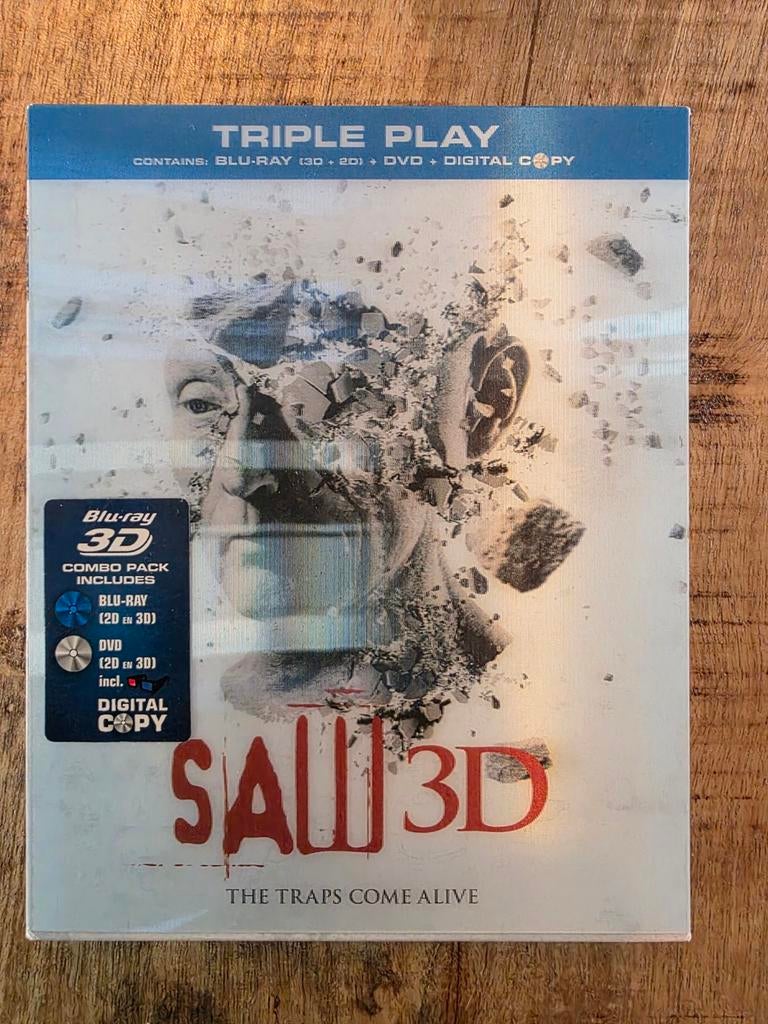 Saw 3D Blu-ray - Triple Play Editie (2D & 3D), Ophalen of Verzenden, Zo goed als nieuw, Horror