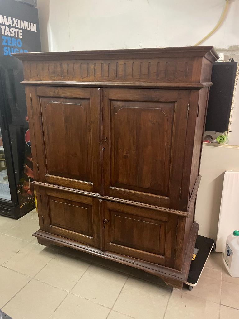 Teakhouten kast, Ophalen, Gebruikt, 100 tot 150 cm, 100 tot 150 cm