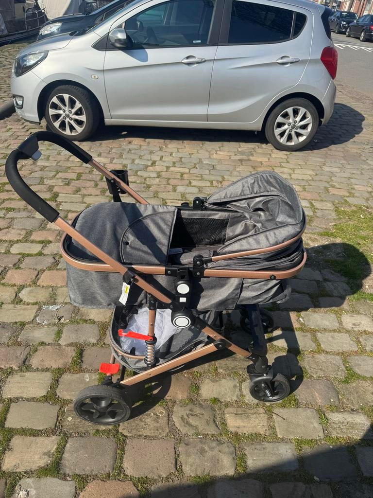 Inklapbare Kinderwagen - Grijs met Roségouden Frame, Kinderen en Baby's, Kinderwagens en Combinaties, Ophalen of Verzenden, Gebruikt
