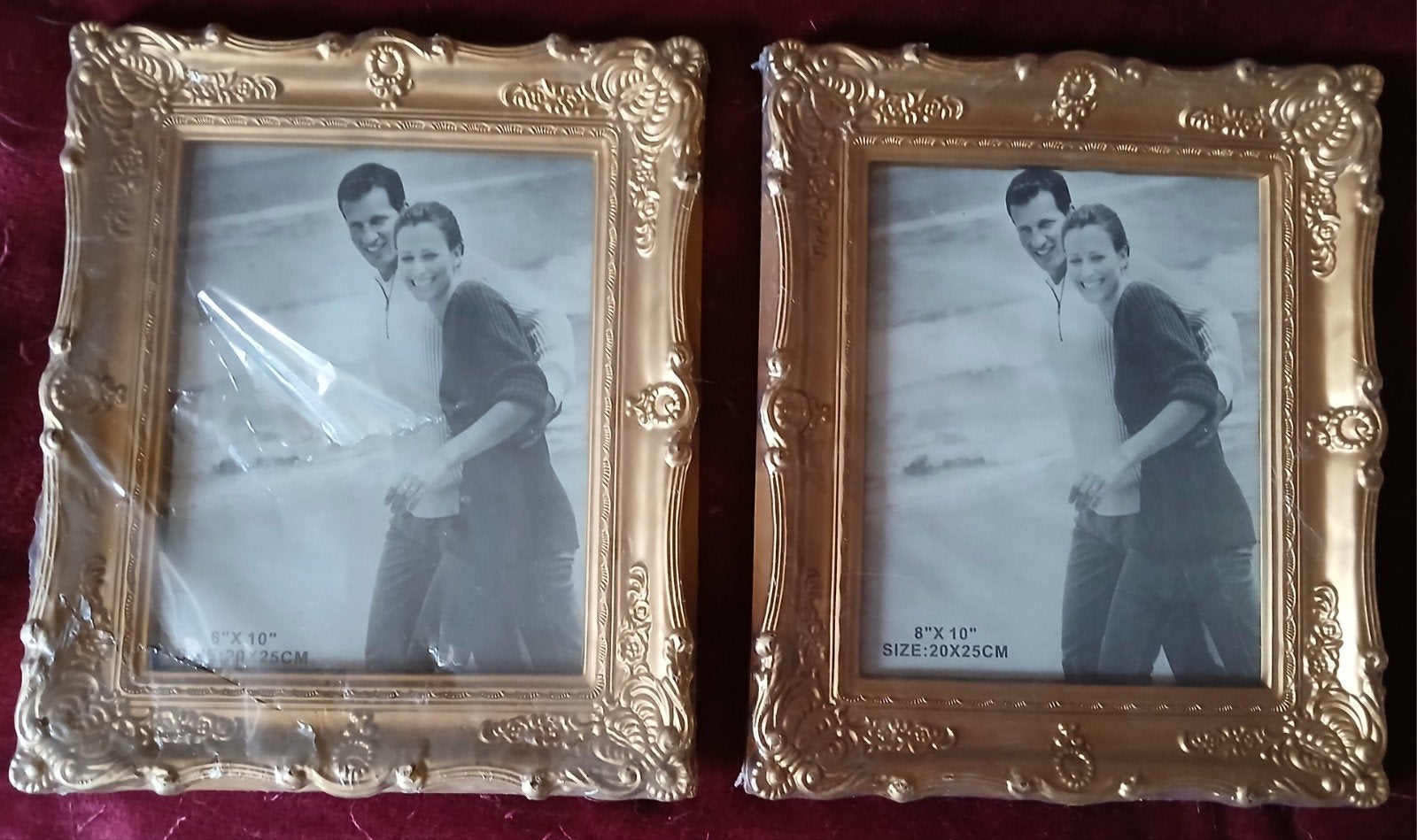 Fotolijsten (2x) kunstof, bewerkt, nieuw, Kunststof, 20 cm, Nieuw, 25 cm