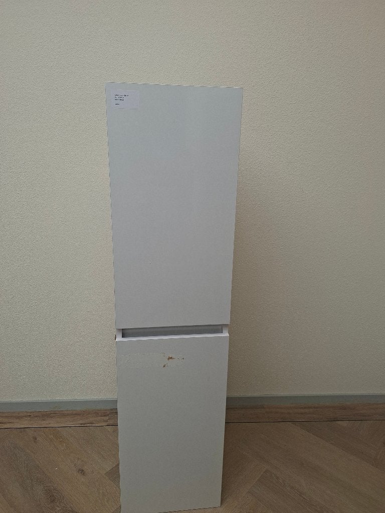 Luccine Kolomkast Wit 35x138 cm – Showroommodel, Ophalen, (Half)hoge kast, Minder dan 50 cm, 100 tot 150 cm