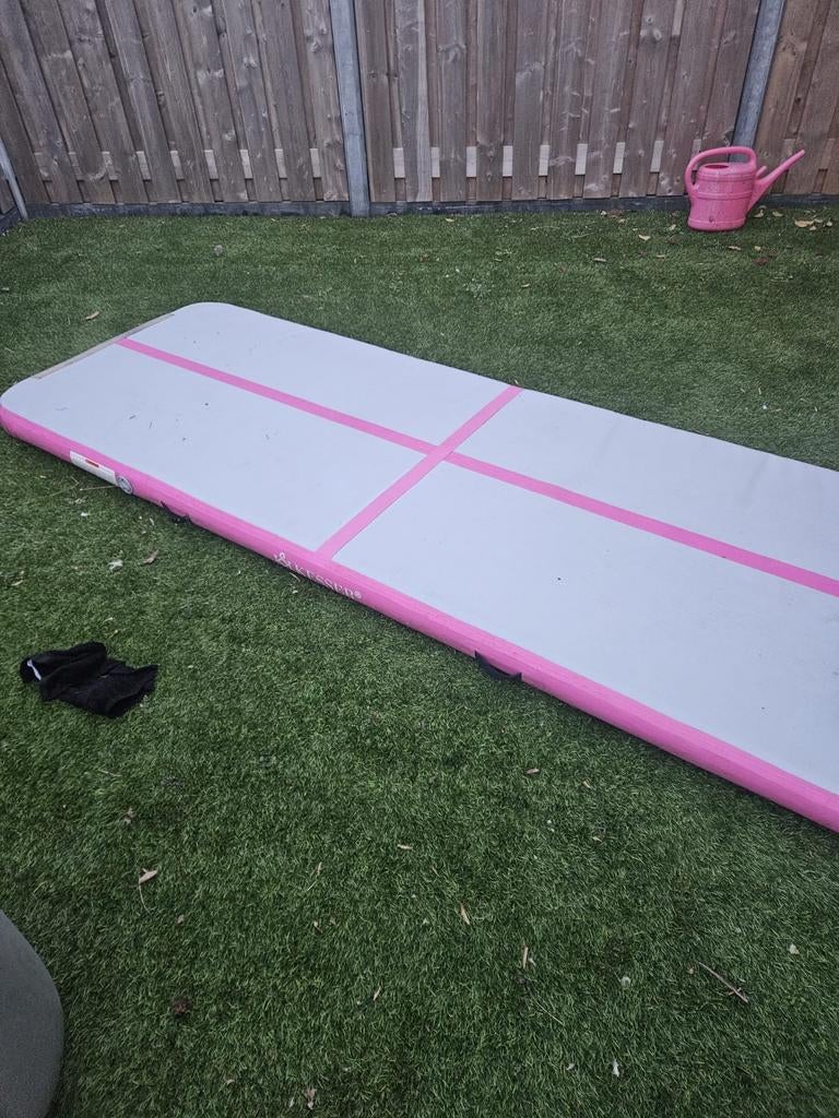 Airtrack 3 meter, Sport en Fitness, Turnen, Ophalen, Gebruikt, Grijs