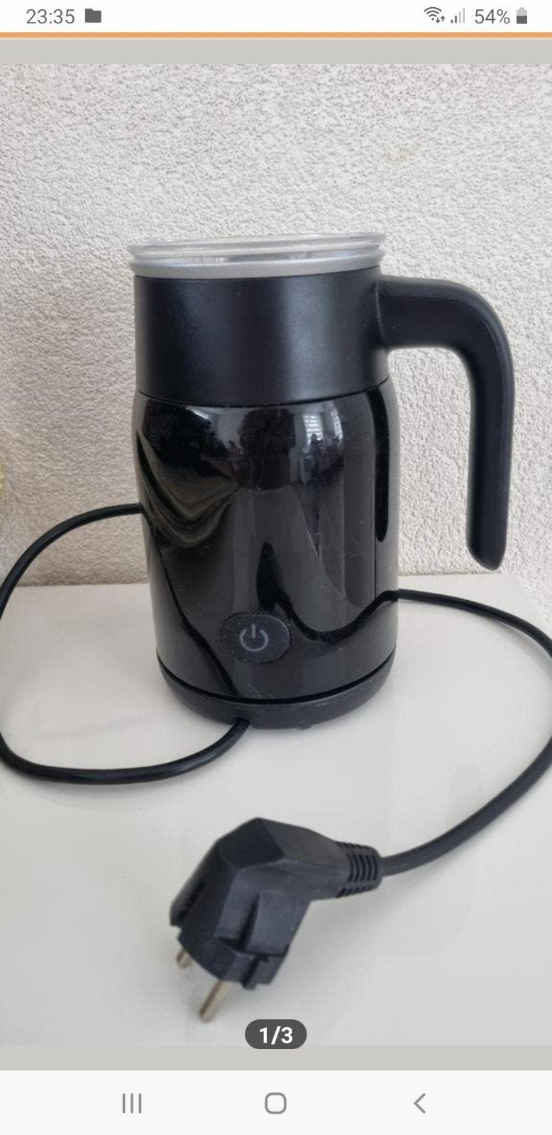 Elektrische Melkopschuimer - Zwart, Witgoed en Apparatuur, Melkopschuimers, Ophalen of Verzenden, Zo goed als nieuw, Elektrische melkopschuimer