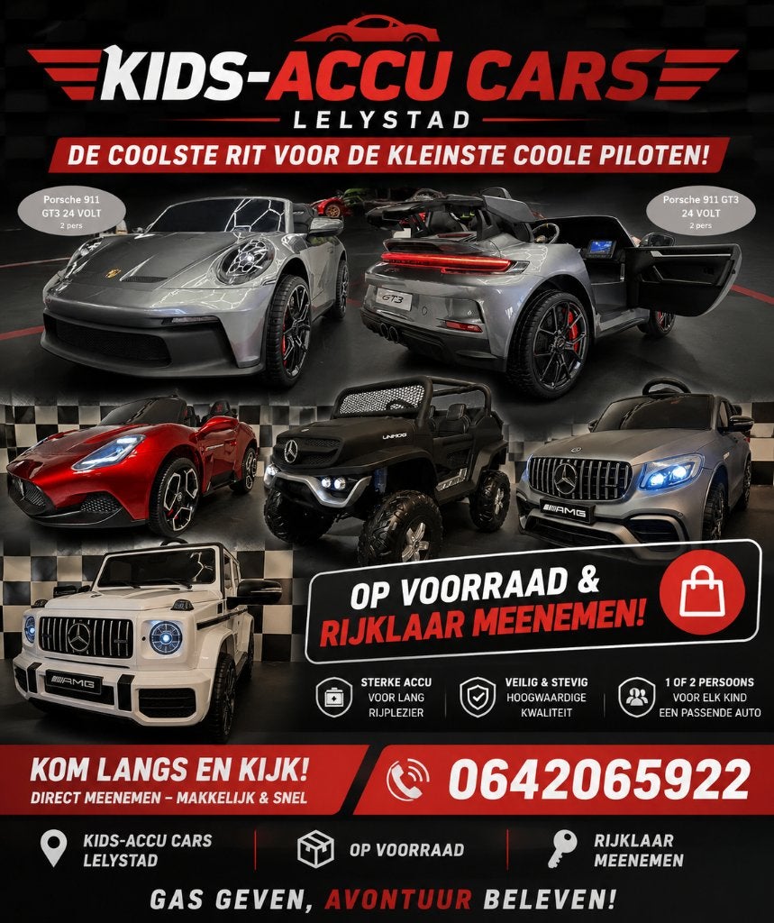 Elektrische kinderauto's 12V & 24V Showroom Lelystad