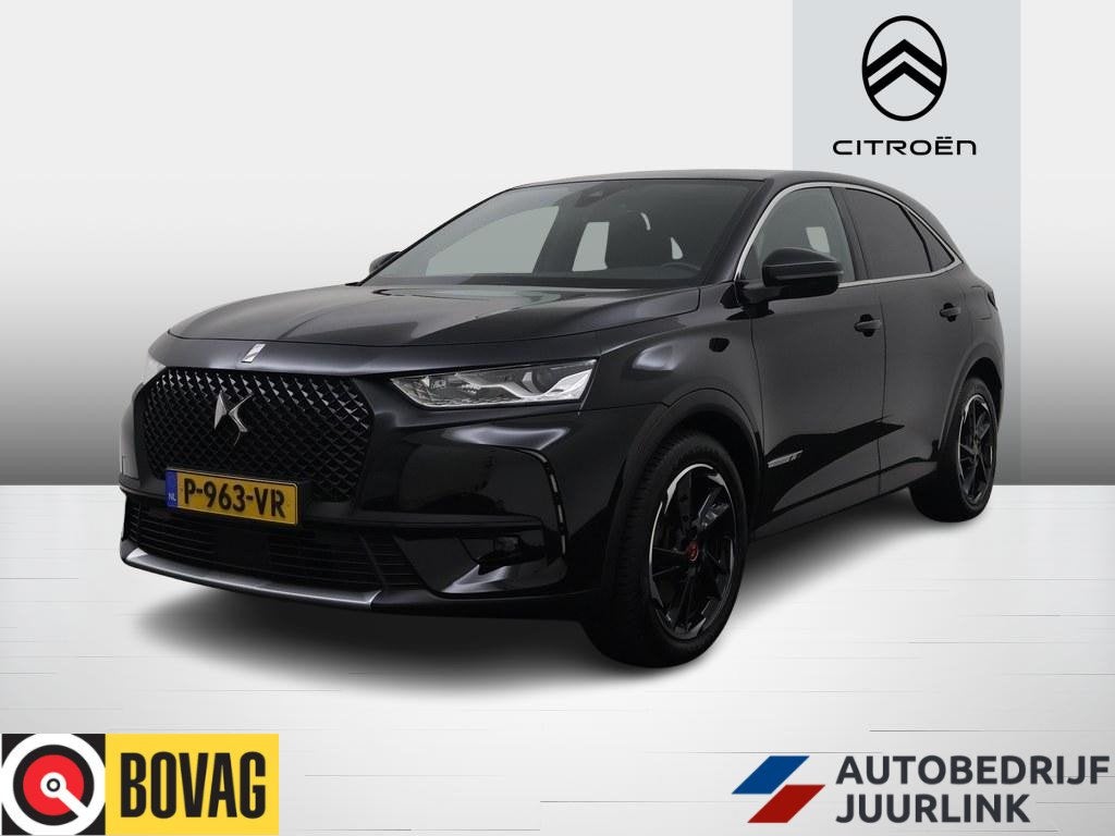 DS 7 Crossback Plug-in Hybrid 225pk Performance Line Alcanta, Auto's, DS, Euro 6, 4 cilinders, Zwart, Hybride Elektrisch/Benzine