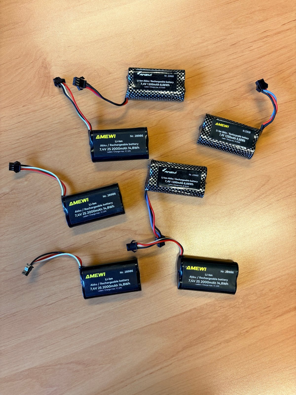 Amewi Li-Ion 7,4V 2S 2000mAh 14,8Wh Accu’s, Ophalen of Verzenden, Nieuw
