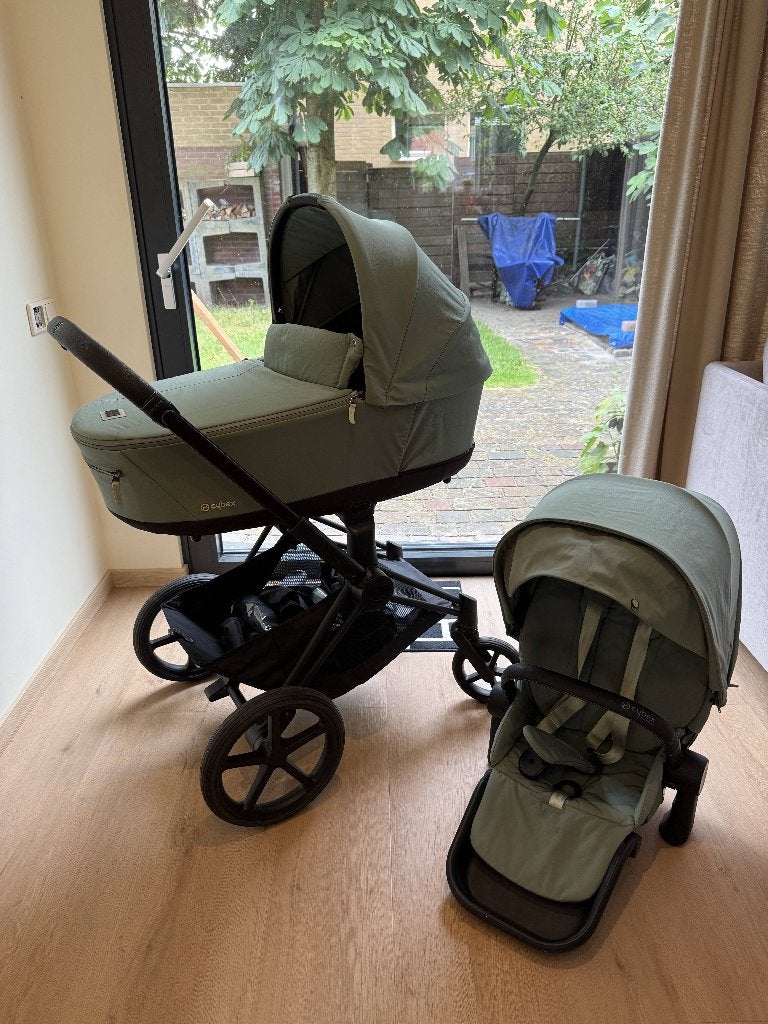 Cybex priam platinum groen, Kinderen en Baby's, Kinderwagens en Combinaties, Ophalen, Zo goed als nieuw, Kinderwagen, Overige merken