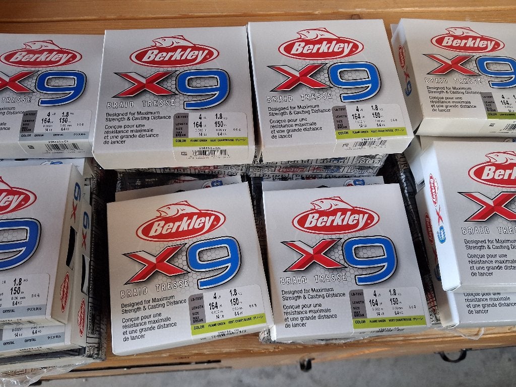 Berkley X9 gevlochten lijn (0.06mm/6.4 kilo) in 3 kleuren!, Tinstraat, Nieuw, Ophalen of Verzenden, Info@purefishing.com