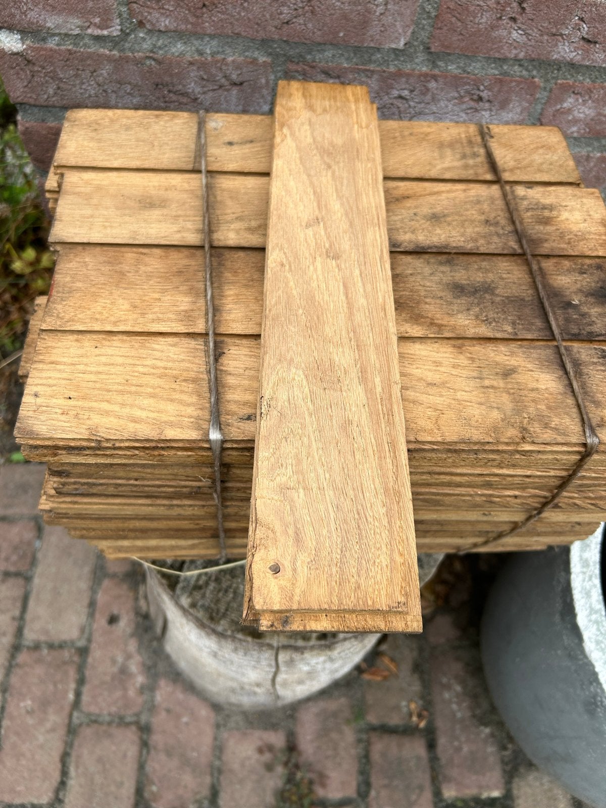 Eiken parket planken, Blank eiken, Nieuw, 5 tot 10 m², Ophalen
