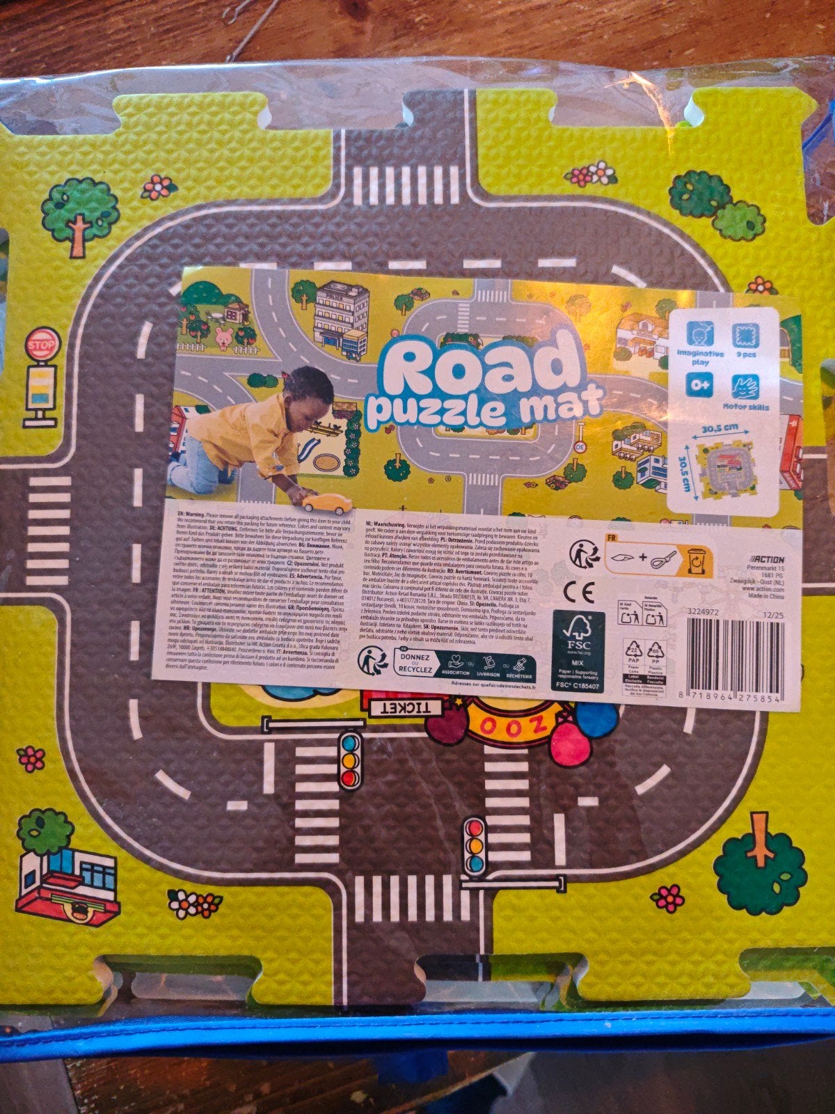 Road puzzelmat voor fantasierijk spel (9 stuks), Ophalen, Nieuw, Speelkleed