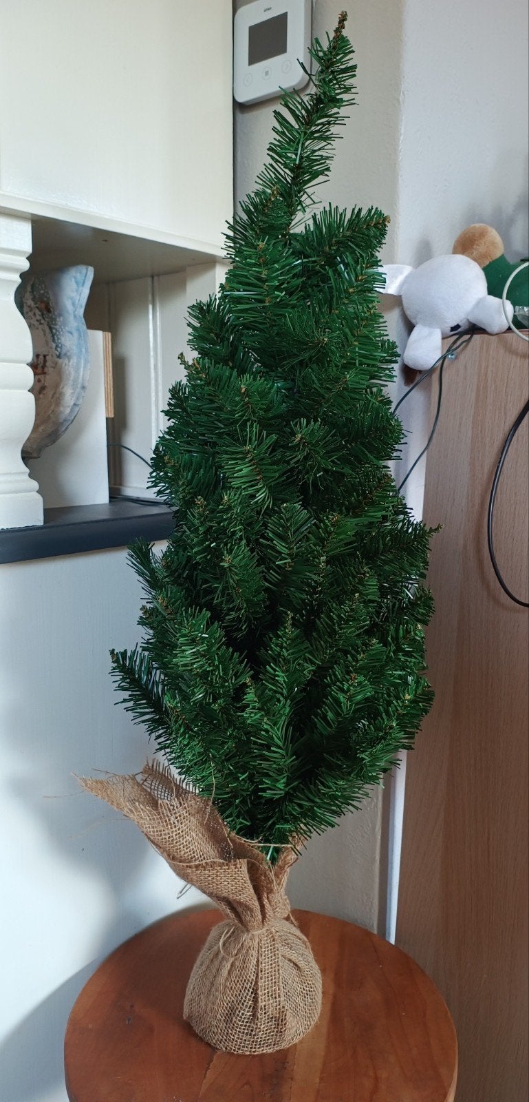 Kunst kerstboom  norton burlap tree
hoogte 90cm, Ophalen, Zo goed als nieuw