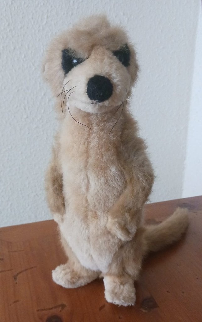 Stokstaart meerkat Pluche knuffel, Ophalen of Verzenden, Zo goed als nieuw