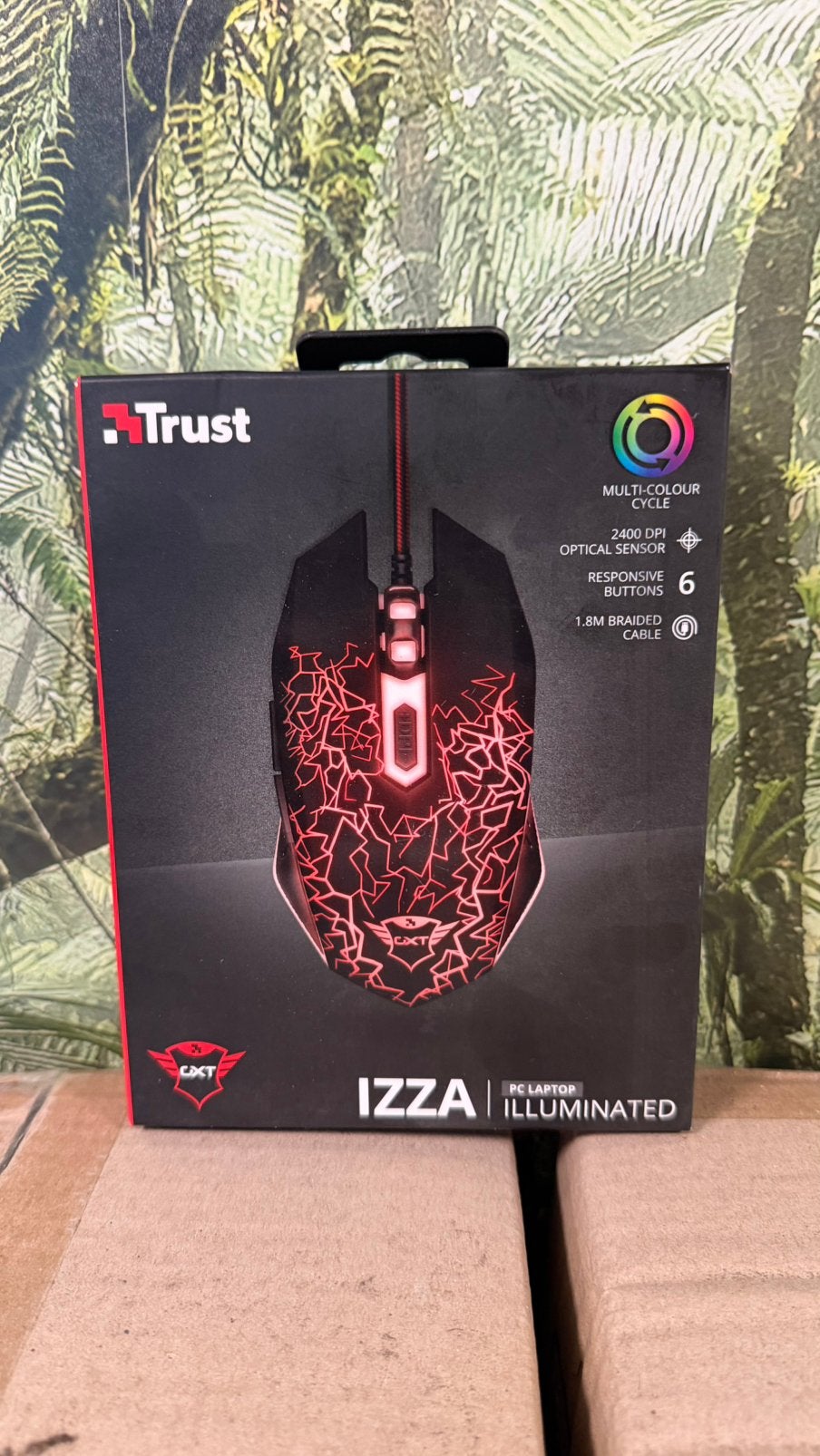 250x Trust Izza Gaming Muis - Nieuw in doos, Computers en Software, Muizen, Nieuw, Muis, Rechtshandig, Bedraad, Gaming muis, Ophalen