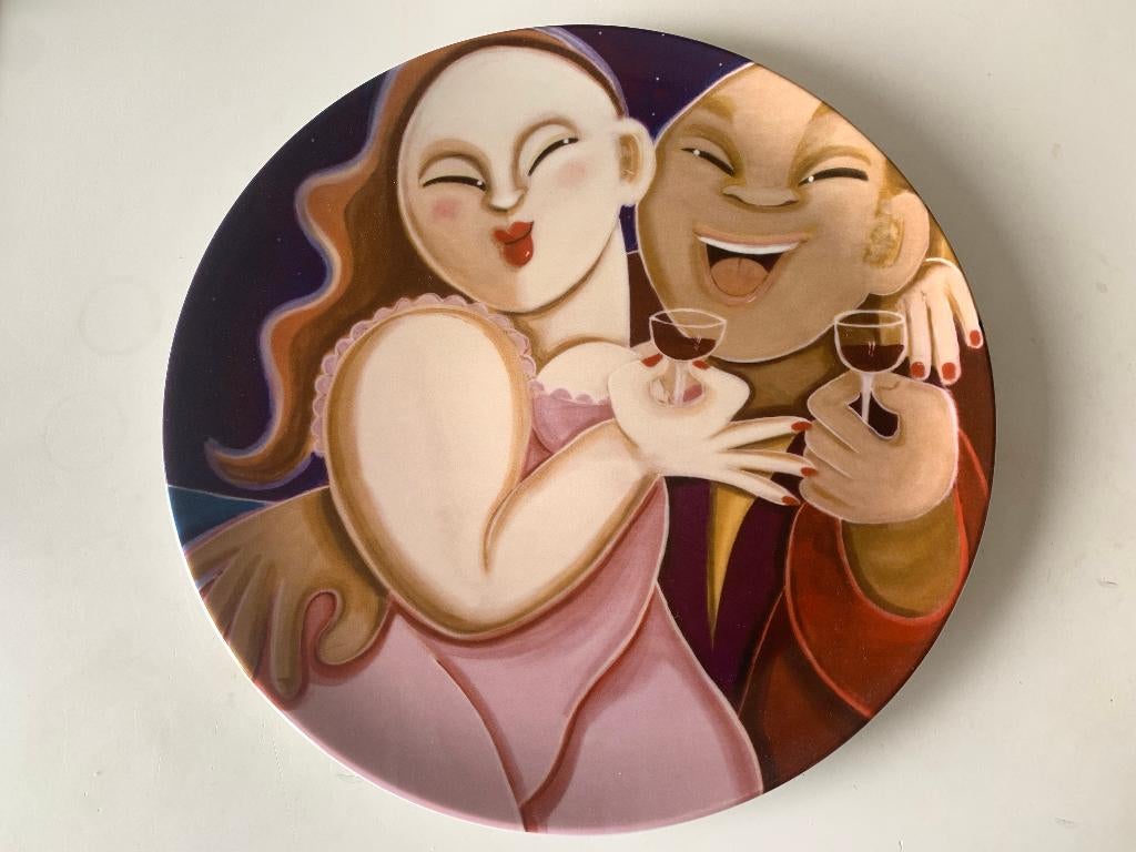 Kunst bord Arty plate Beachparty Silver beach porselein, Ophalen