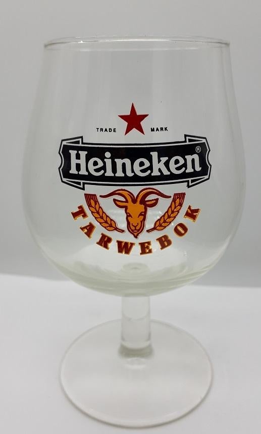 Heineken Bierglas Tarwebok op voet, Ophalen of Verzenden, Gebruikt, Glas of Glazen, Heineken