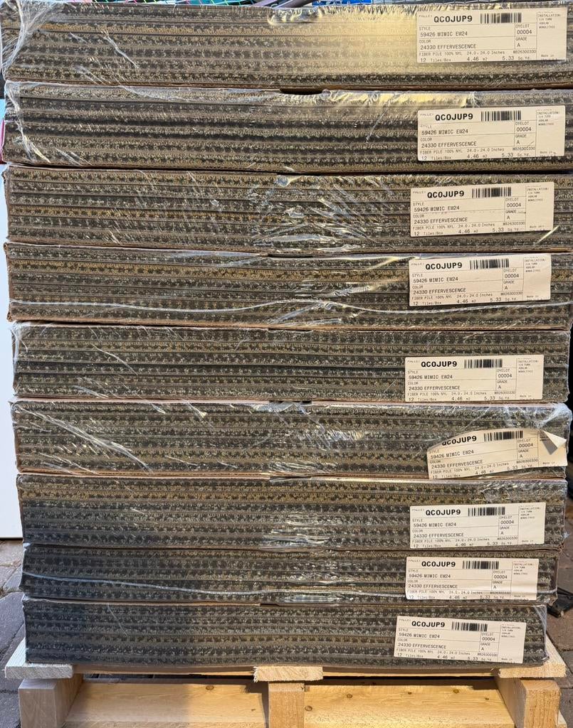 EcoWorx 7 pakken vloertegels  á 4,46 m2, Ophalen, Nieuw, Tapijttegels, Bruin
