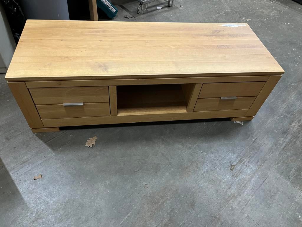 Massief WD-028 Lichteiken TV kast MP-165, Huis en Inrichting, Kasten | Televisiemeubels, Minder dan 100 cm, 25 tot 50 cm, Ophalen