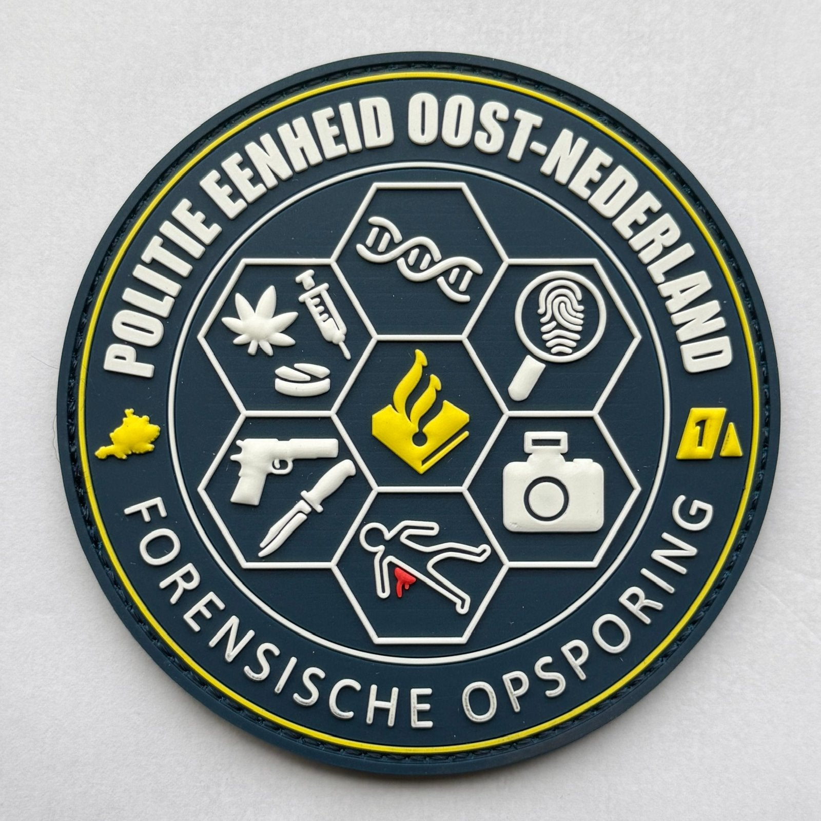 Patch het Team Forensische Opsporing Eenheid Oost-Nederland, Ophalen of Verzenden, Landmacht, Overige gebieden, Embleem of Badge