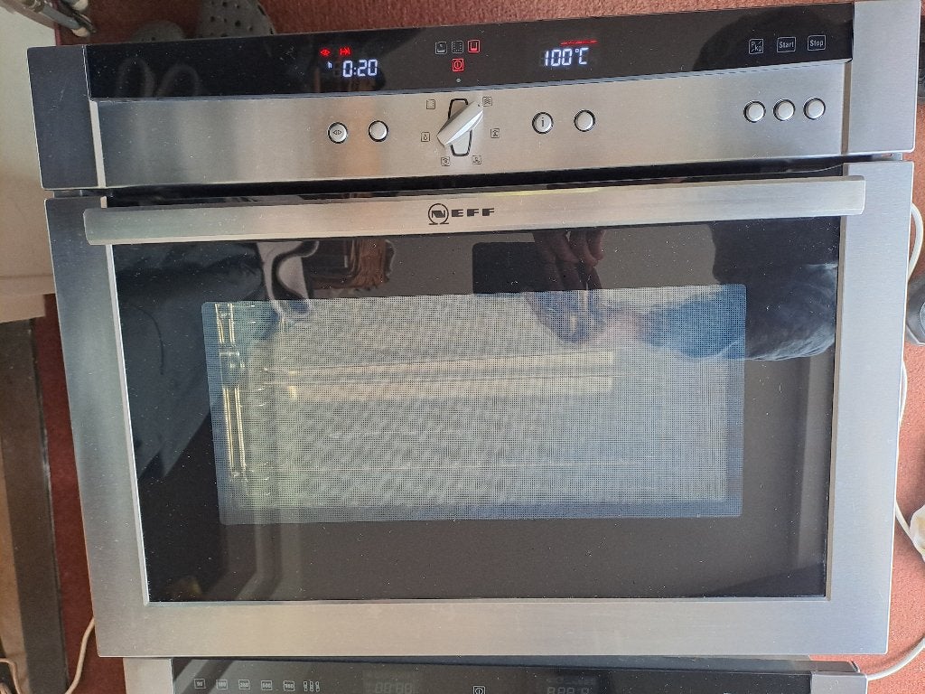 NEFF HLHB34-2 Luxe inbouwstoomoven met magnetron, Ophalen, 45 tot 50 cm, Gebruikt, Neff