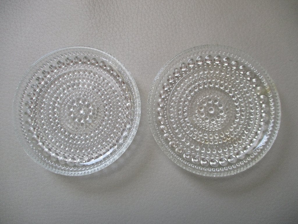 Iittala - Kastehelmi - Oiva Toikka - design - Finland, Gebruikt, Ophalen of Verzenden, Glas, Bord(en)