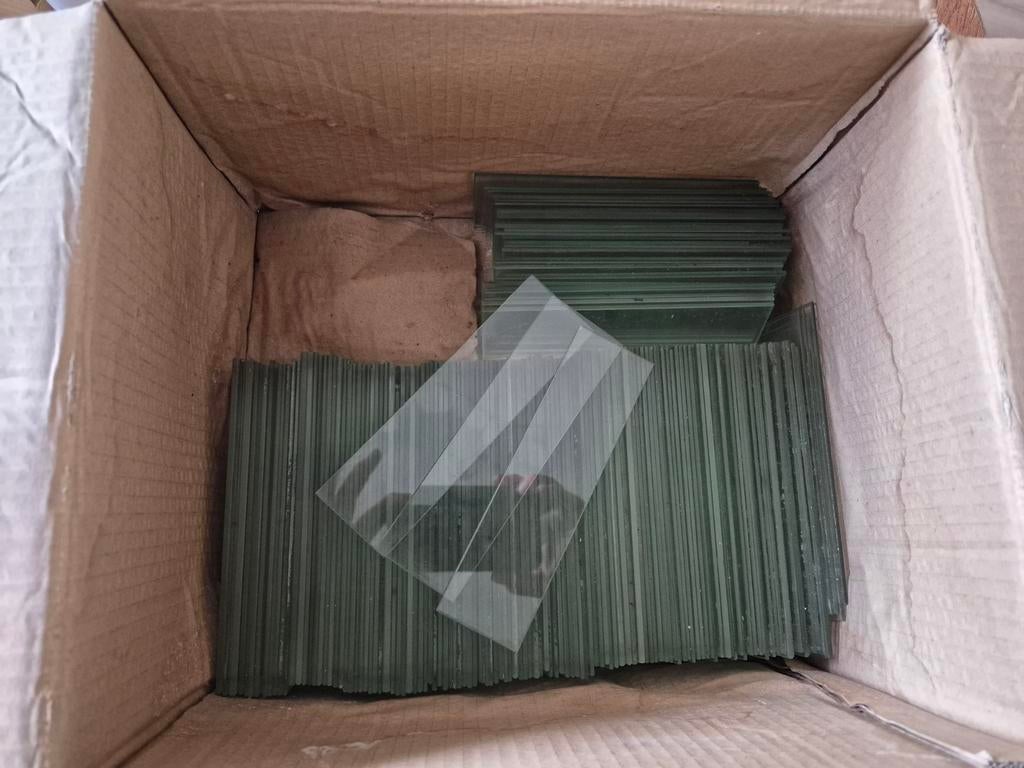 200 Gaasjes Glasplaatjes 15,5 x 4,5 x 0,02 cm, Ophalen of Verzenden, Minder dan 80 cm, Minder dan 80 cm