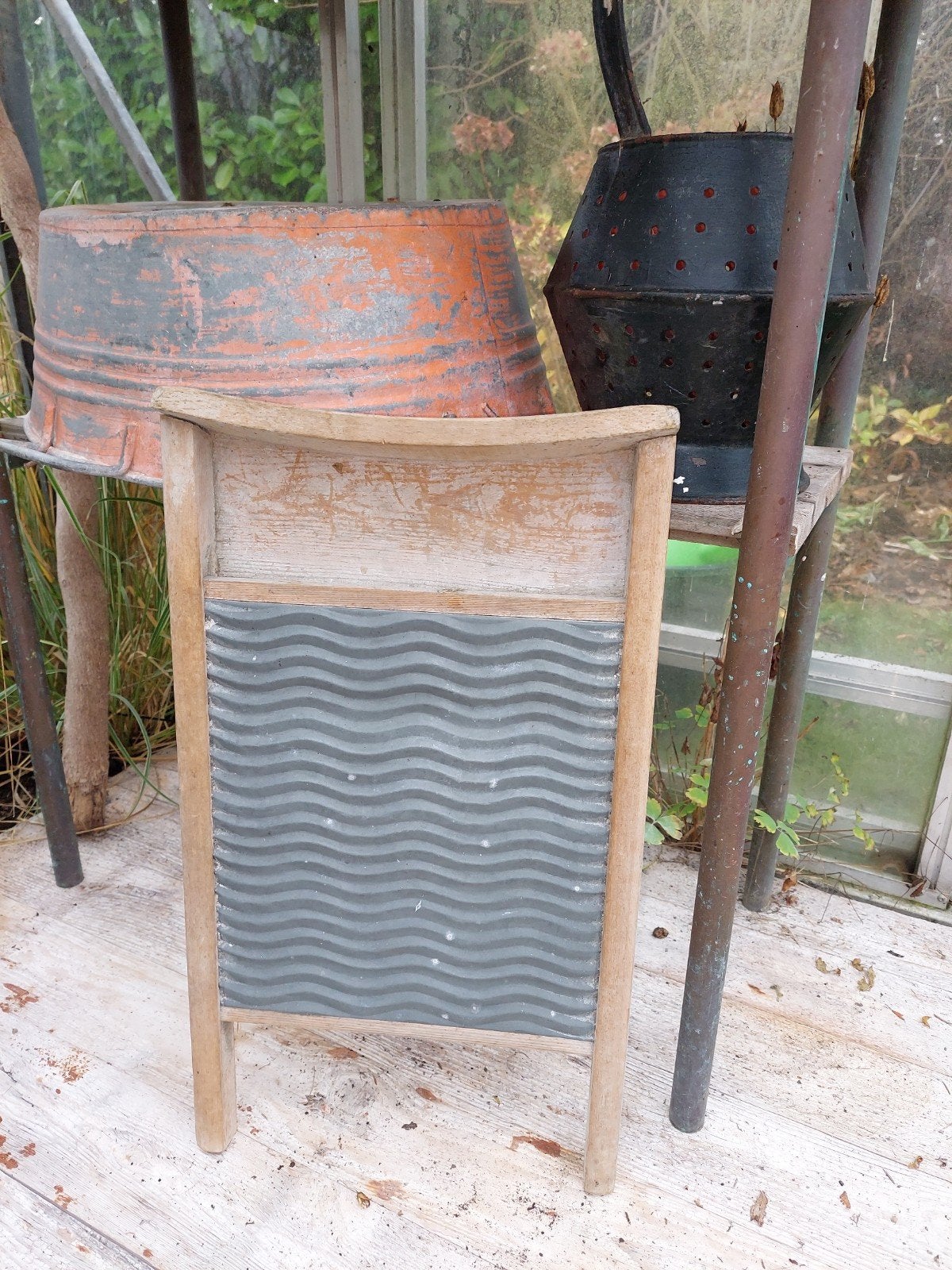 Antiek wasbord., Antiek en Kunst, Curiosa en Brocante, Ophalen
