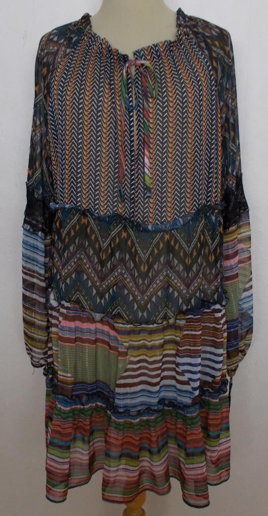 Opvallend leuk tuniek/jurkje van Desigual! M/L, Overige kleuren, Verzenden, Maat 42/44 (L), Zo goed als nieuw