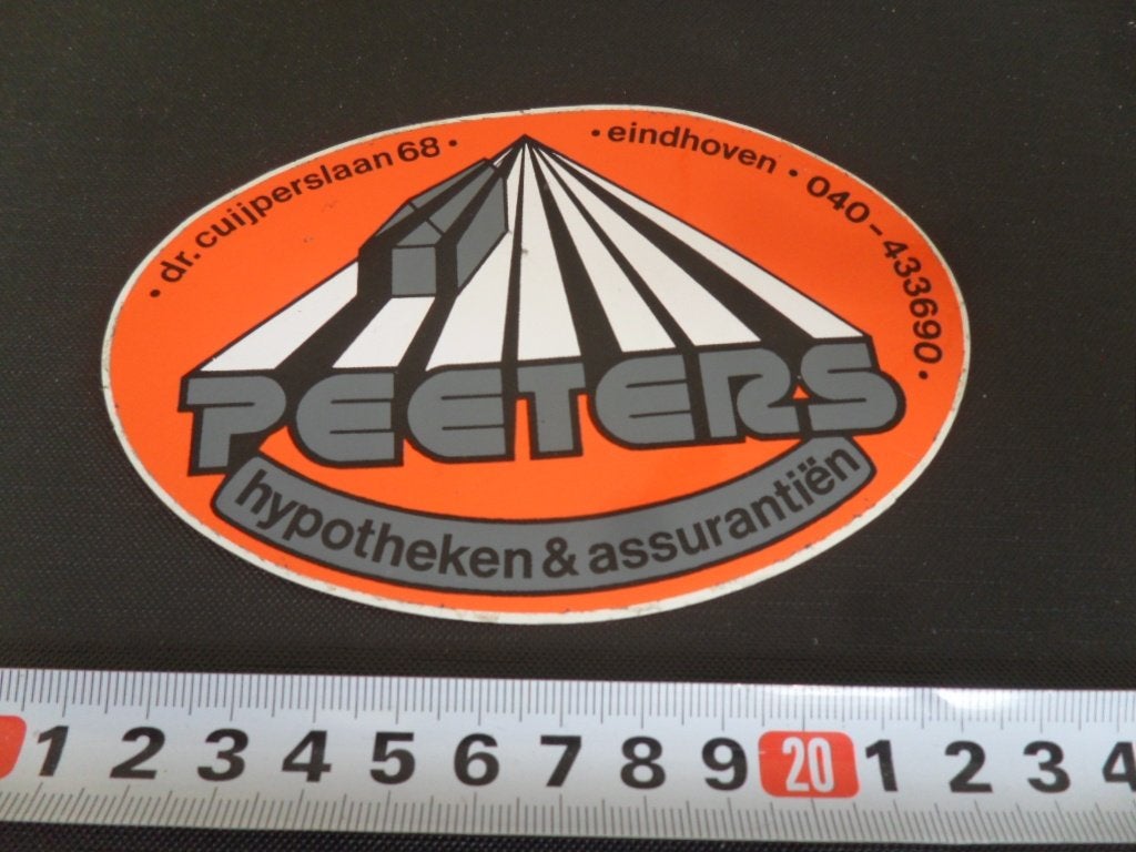 sticker ehv PEETERS hypotheken & assurantiën dr cuijpersln, Verzamelen, Ophalen of Verzenden, Zo goed als nieuw