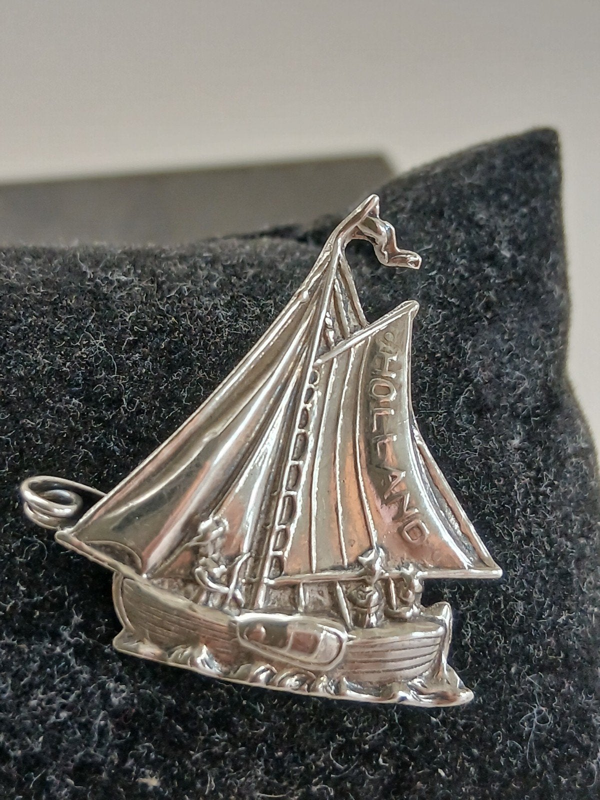 Zilveren Broche Hollands Skutsje - Maritiem Sieraad, Ophalen of Verzenden