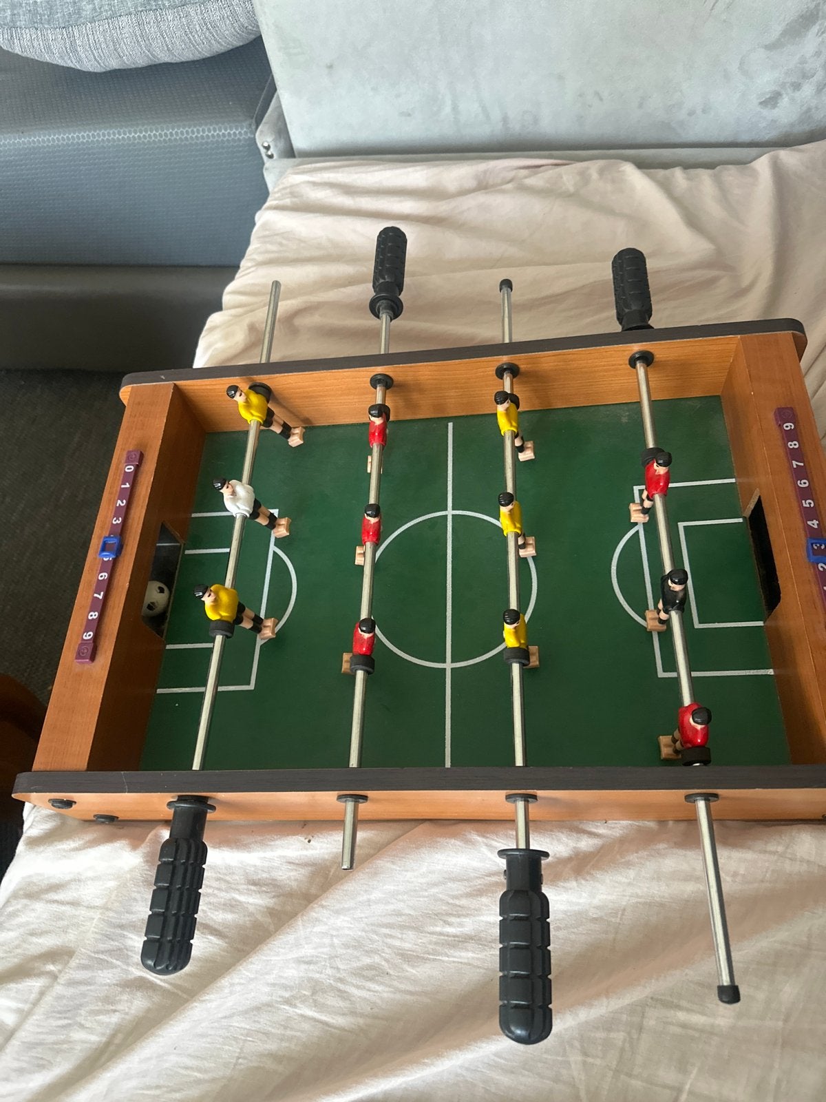 Mini Tafelvoetbalspel - Compact en Draagbaar, Ophalen of Verzenden, Gebruikt