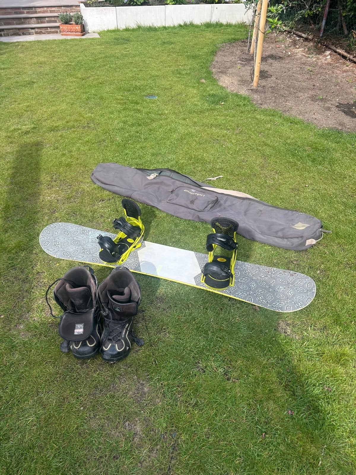 Snowboard met schoenen en tas, Ophalen of Verzenden, Zo goed als nieuw, Schoenen
