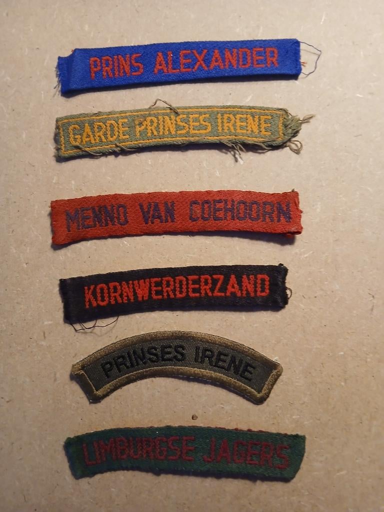 6 x straatnamen, samen voor 20 euro, Verzamelen, Militaria | Algemeen, Ophalen of Verzenden, Landmacht, Nederland