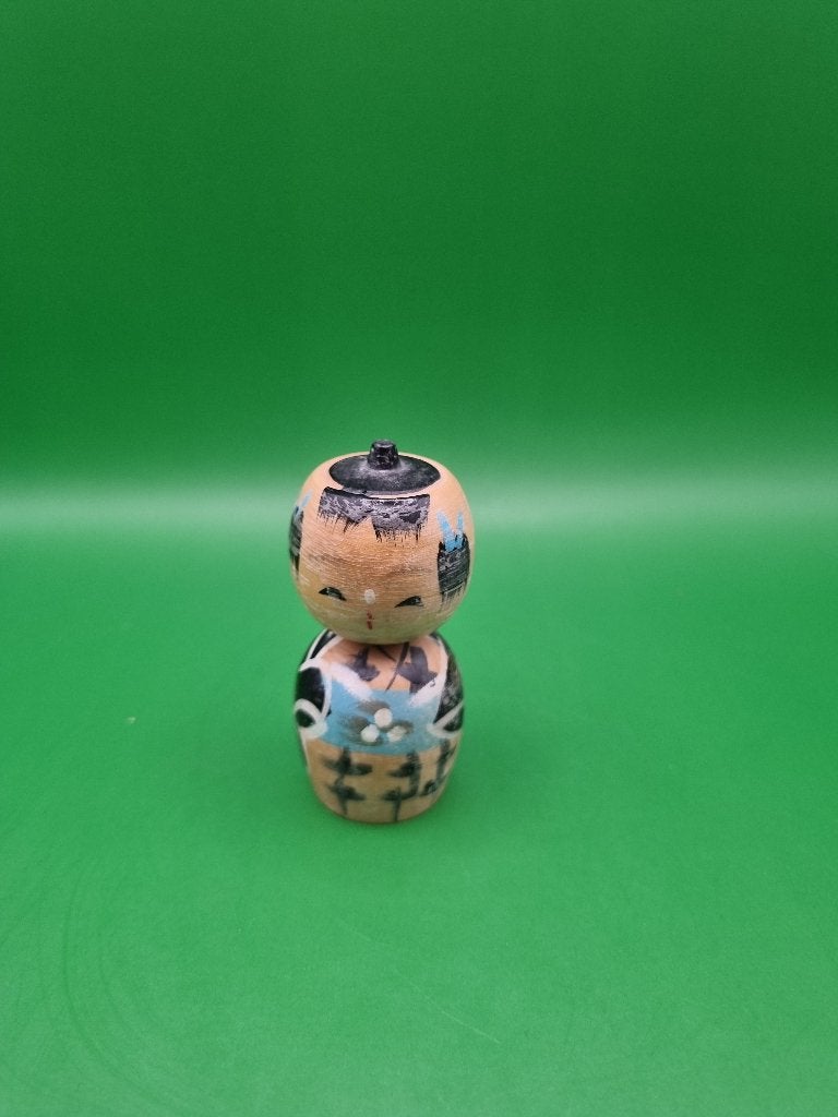Vintage tempel Kokeshi, Hout, 6 cm, Ophalen of Verzenden, Geschilderd