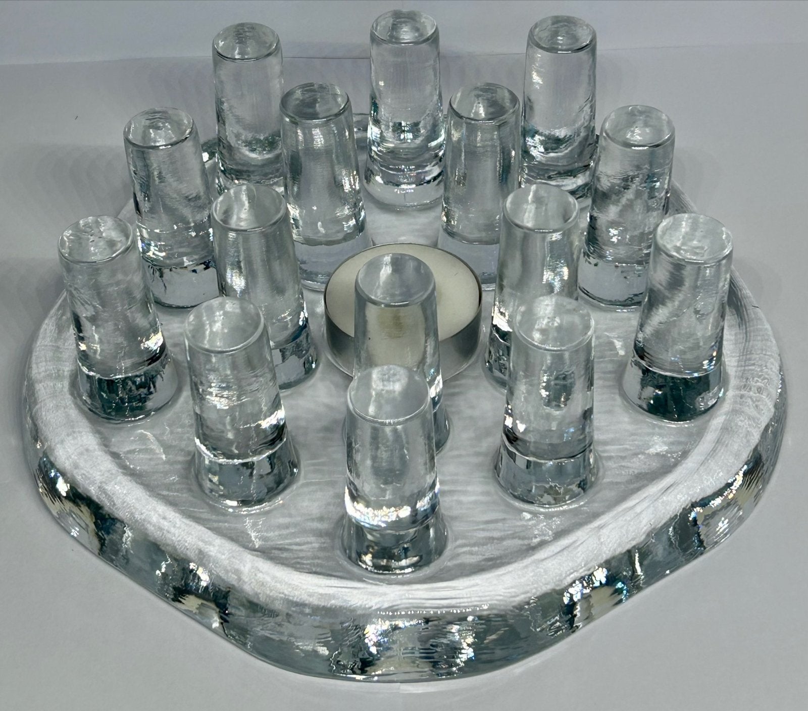 Theelichthouder van glas Georgshütte., Ophalen of Verzenden, Zo goed als nieuw, Glas, Waxinelichthouder