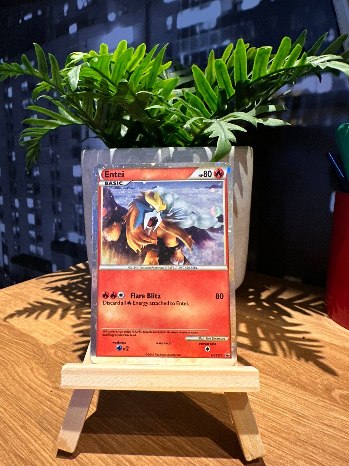 Pokémon. Entei Shiny. HGSS20 Promo. MP, Ophalen of Verzenden, Zo goed als nieuw