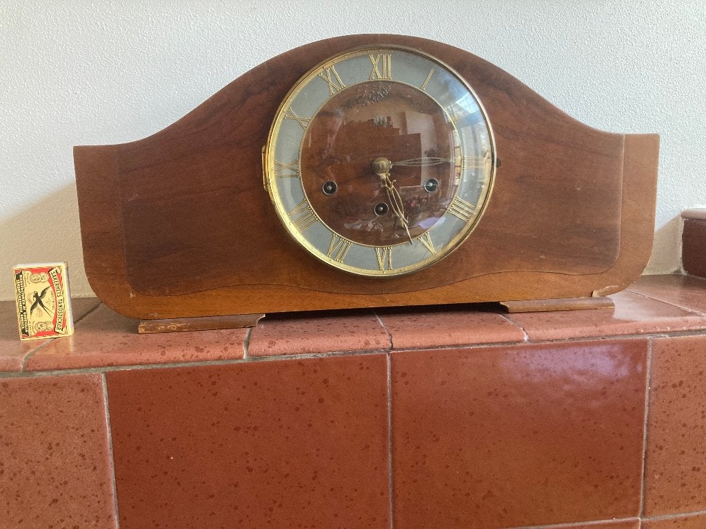 Nufa pendule met 5 staven / hamertjes prachtig slagwerk, Ophalen of Verzenden