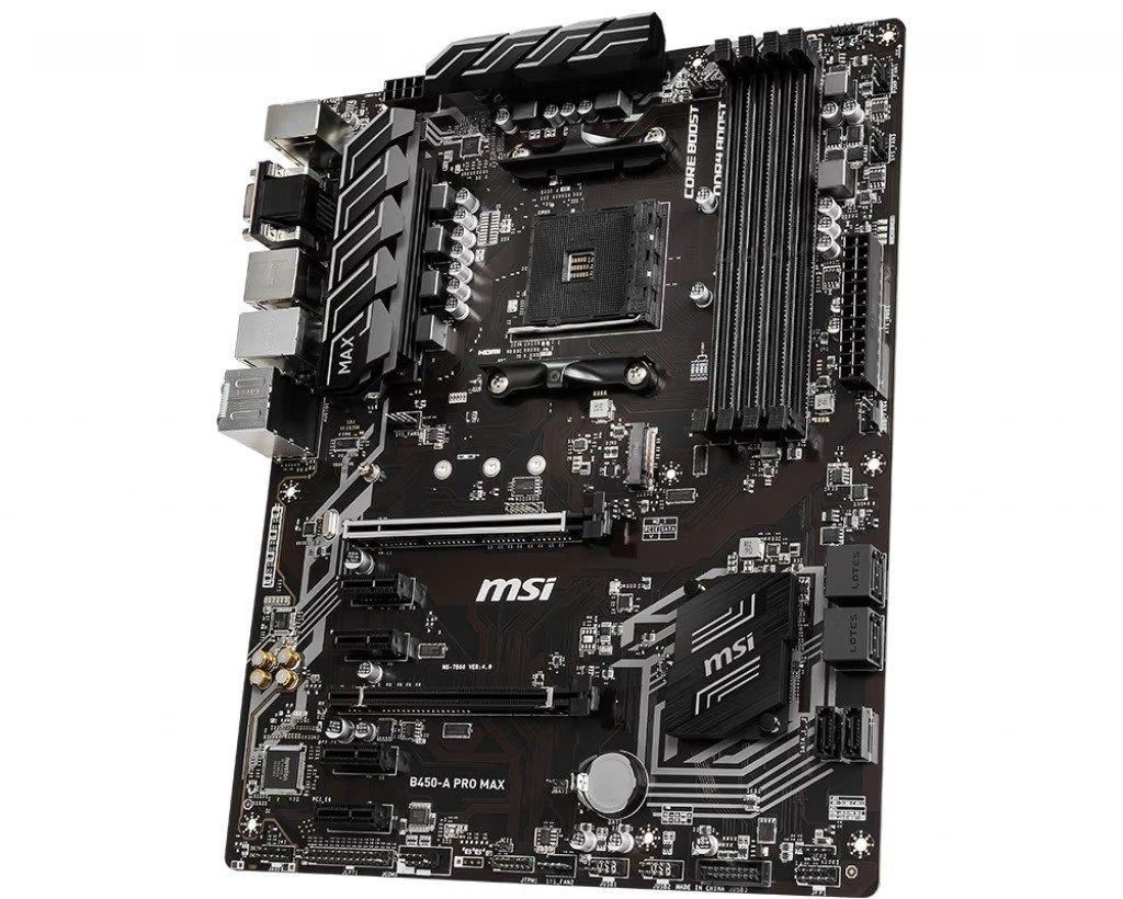 MSI B450-A Pro Max Moederbord, Computers en Software, Moederborden, DDR4, Ophalen of Verzenden, Zo goed als nieuw, Socket AM4